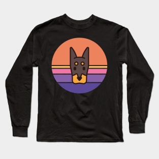 Sunset Walk with my Doberman Pinscher Long Sleeve T-Shirt